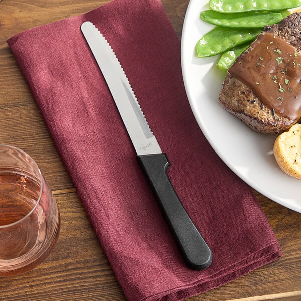 Libbey 201 2702 8 Steak Knife w/ Black Polypropylene Handle – item 9592012702 image 2