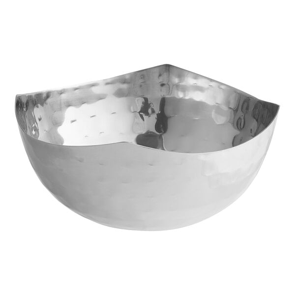 American Metalcraft 9.5 oz. Hammered Stainless Serving Bowl – item 124SBH450 image 2