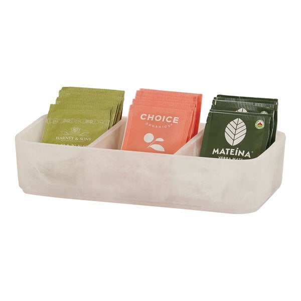 1/2" x 4 1/2" 3-Compartment Cloud Resin Condiment Organizer – item 2111246126 image 2
