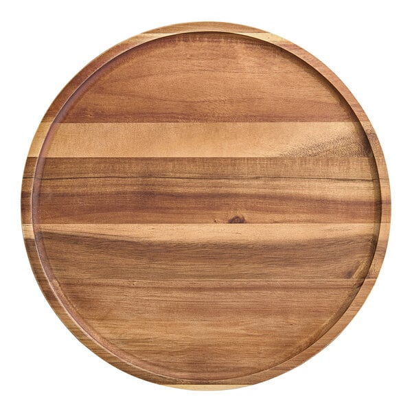 American Metalcraft 12" Round Acacia Wood Serving Board – item 124ATP12 image 2