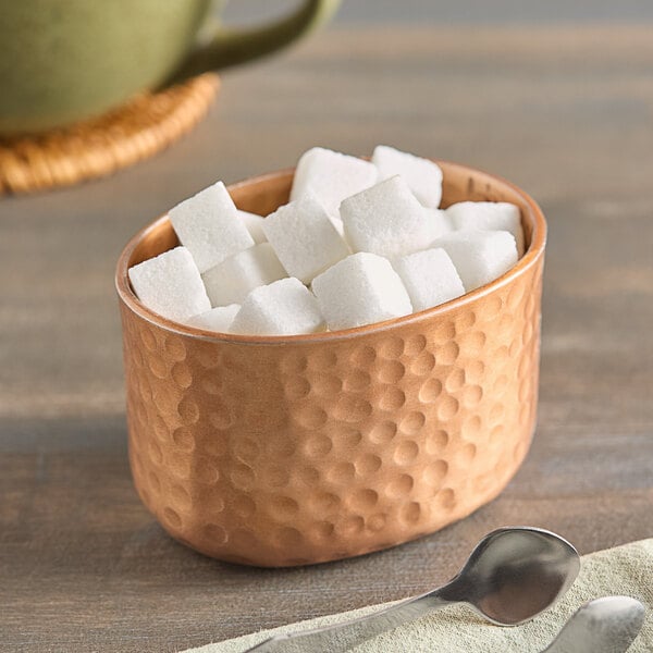 6 oz. Copper Oval Hammered Aluminum Sugar Packet Holder – item 124ASPC image 2