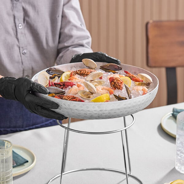 American Metalcraft 12" Aluminum Seafood Serving Tray – item 124ASEAS12 image 2