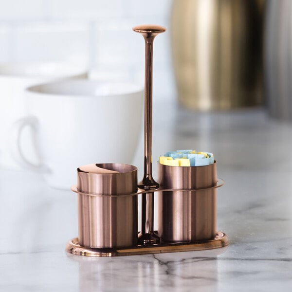 Service Ideas 4 oz. Rose Gold Sugar Stick Holder and – item 723STCCRSG4RG image 2