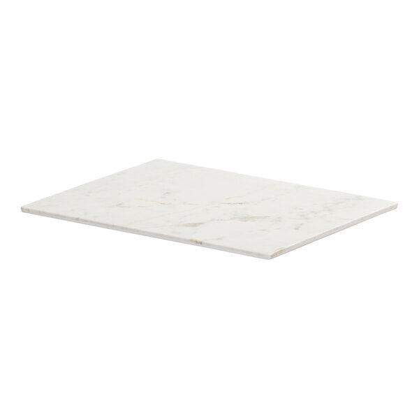 Cal-Mil 13 1/2" x 10 3/4" White Carrara Marble Serving Tray – item 211101281