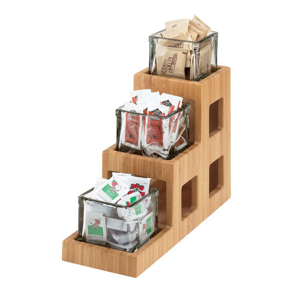 Cal-Mil Bamboo Three Tier Jar - 5" x 14" Condiment Display – item 2111486 image 2