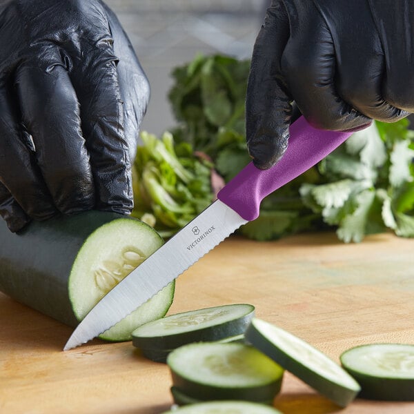 Victorinox 6.7735.C1 Paring Knife w/ Eggplant Purple Handle – item 35367736L5PK image 2