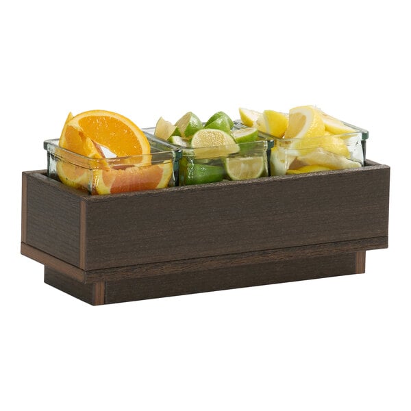 13" x 5 1/4" Condiment Display w/ 3 Polycarbonate Jars – item 211V116140286