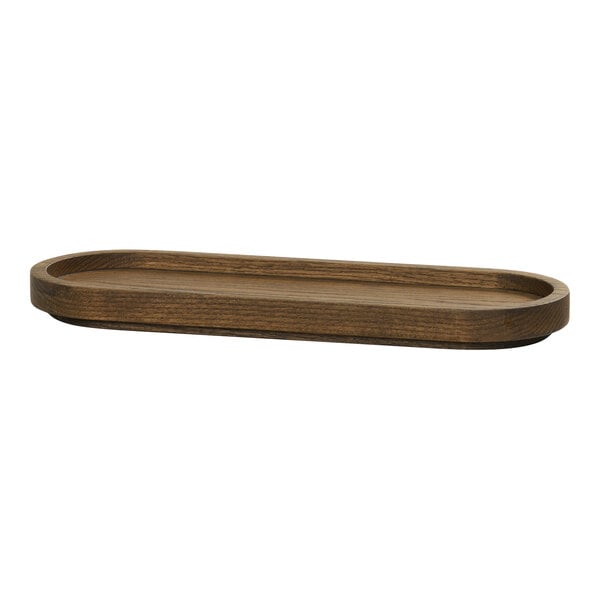 17" x 6" Oval Oak Jar w/ (3) 32 oz. Glass Condiment Display – item 211M23430136 image 2