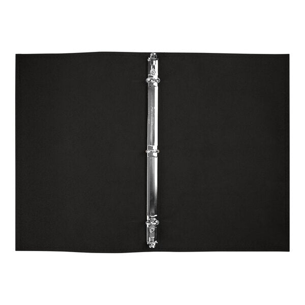 H. Risch, Inc. Genuine Leather 5 1/2" x 8 1/2" Menu Binder – item 7596GB5585BLK image 2