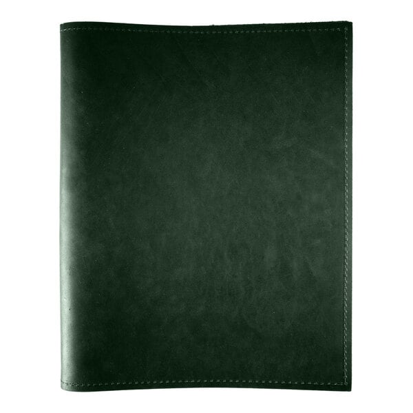H. Risch, Inc. Genuine Leather 8 1/2" x 11" Menu Cover – item 7592GP8511GRN image 2