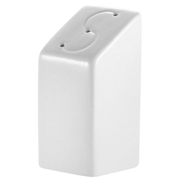 Bright White Square Porcelain Salt Shaker – item 303KSESS