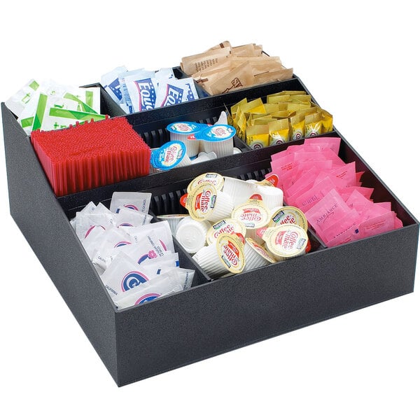 Cal-Mil Adjustable Black Condiment Organizer - 12" x 12" – item 2111260