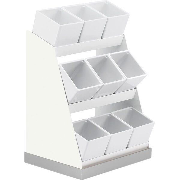 L Condiment Display w/ Melamine Jars and Base - 12 1/4" x 9" – item 21130185515
