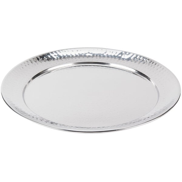 American Metalcraft 18 1/2" Hammered Stainless Serving Tray – item 124HMRST1801 image 2