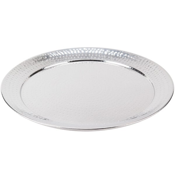 American Metalcraft 20" Hammered Stainless Serving Tray – item 124HMRST2001 image 2