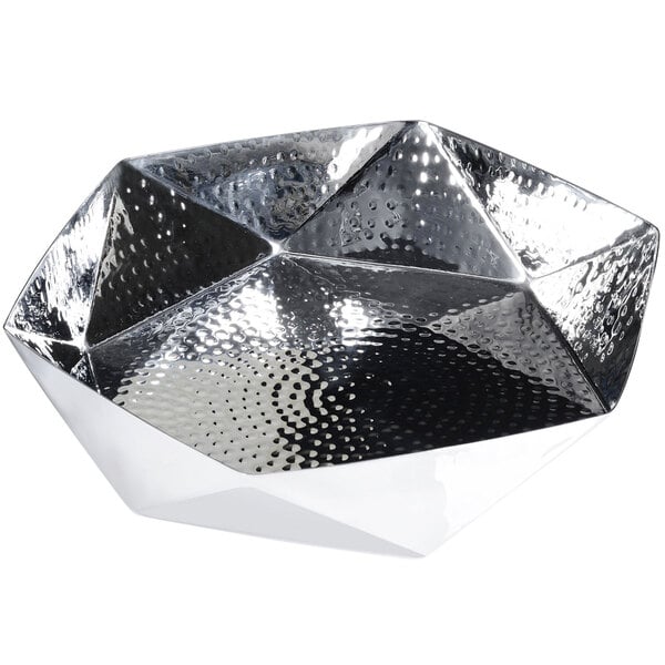 Eastern Tabletop 9380 6" Stainless Geometric Serving Bowl – item 3119380
