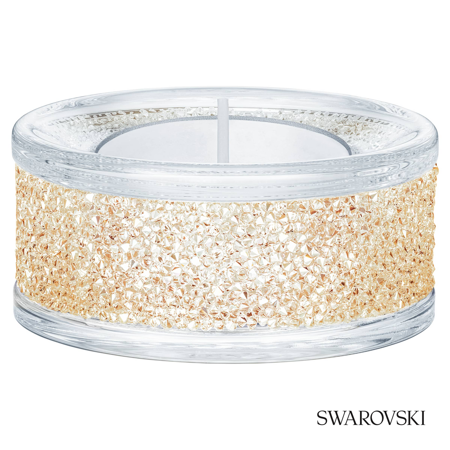 Swarovski Shimmer tea light holder, Gold tone – item 5428724