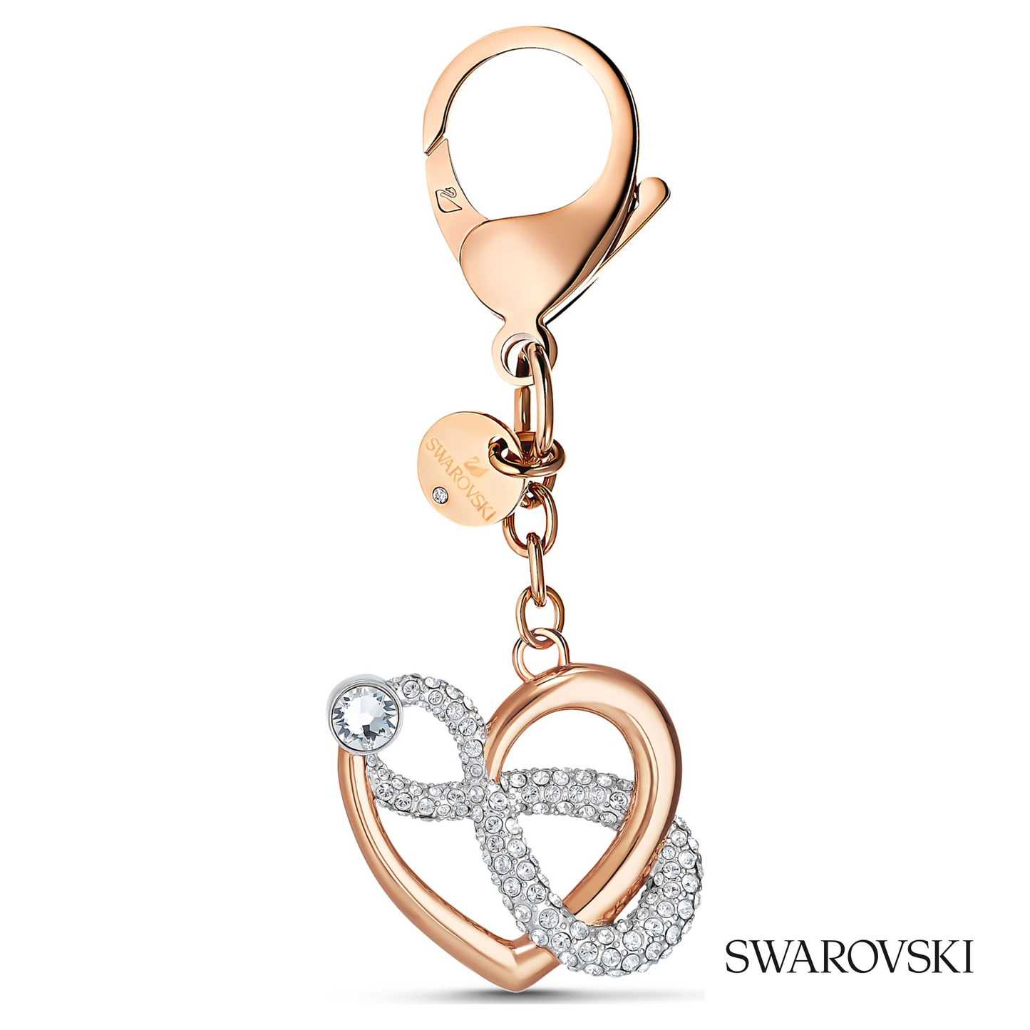 Swarovski Infinite bag charm, Infinity and heart, White – item 5530885