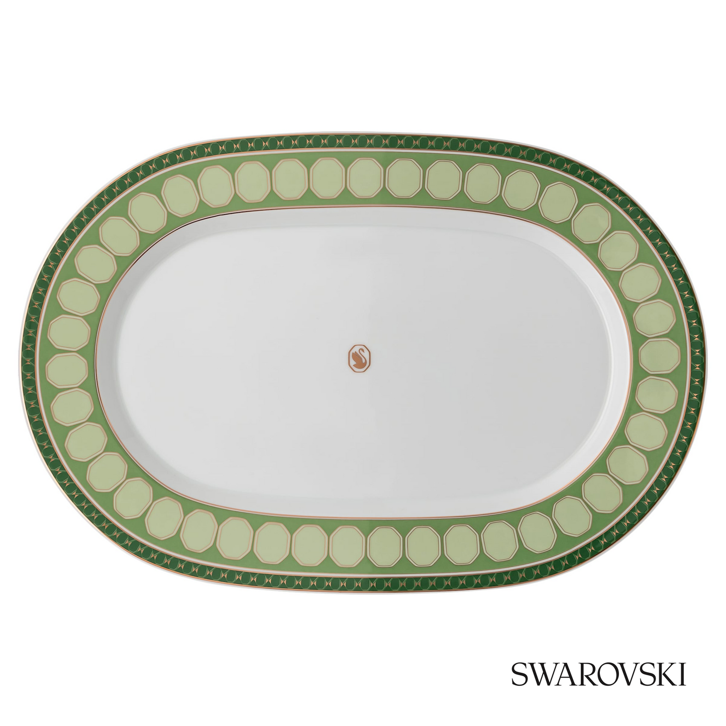 Swarovski Signum platter plate, Large, Green – item 5635504