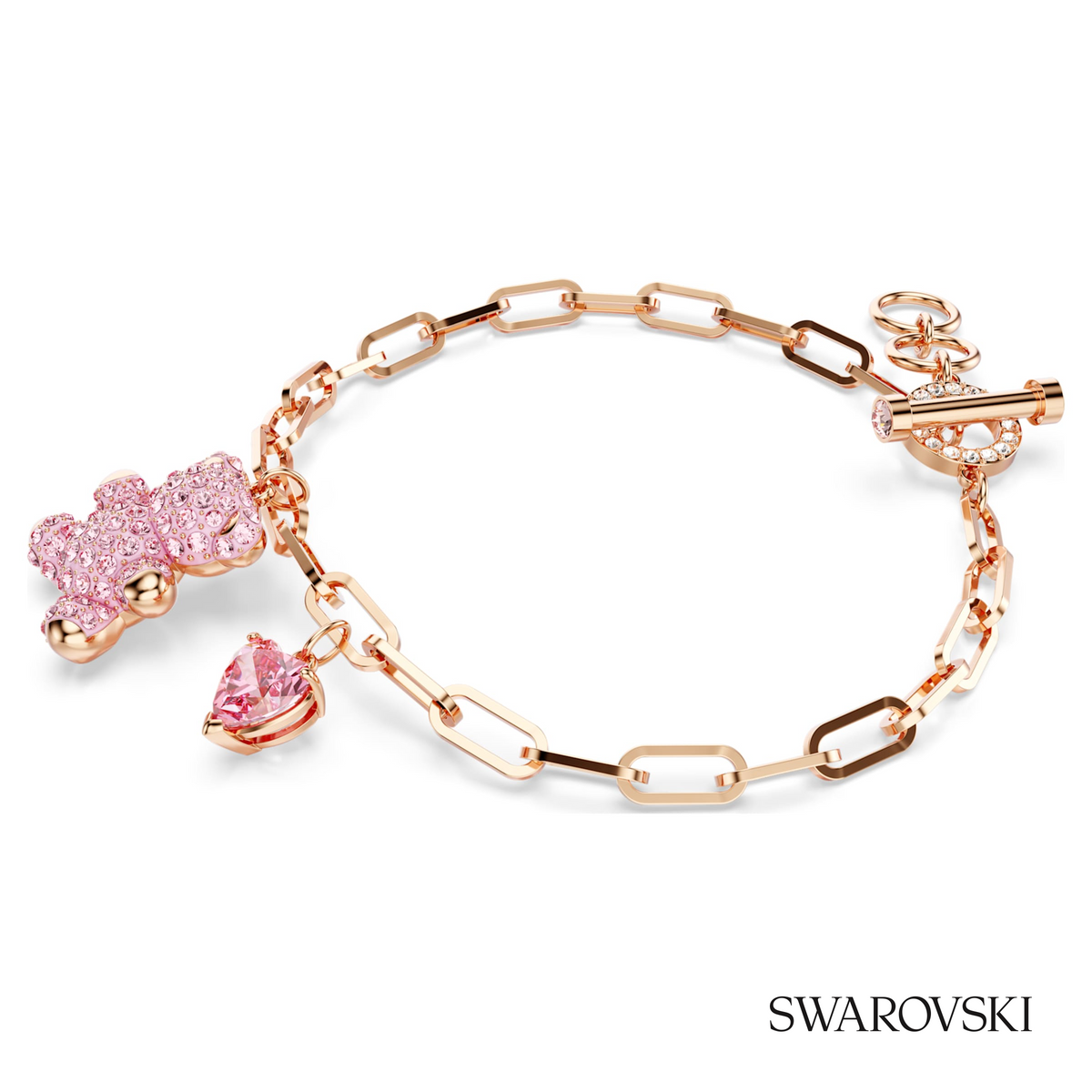 Teddy bracelet, Bear, Pink, 18K rose gold finish – item 5642978 – view 4