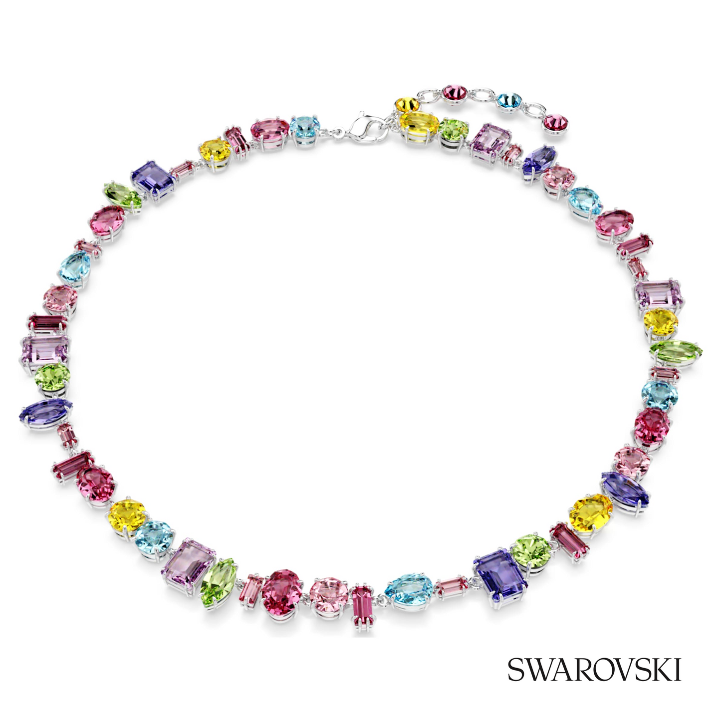 Swarovski Gema necklace, Mixed cuts, Multicolored, Rhodium – item 5656397 image 5