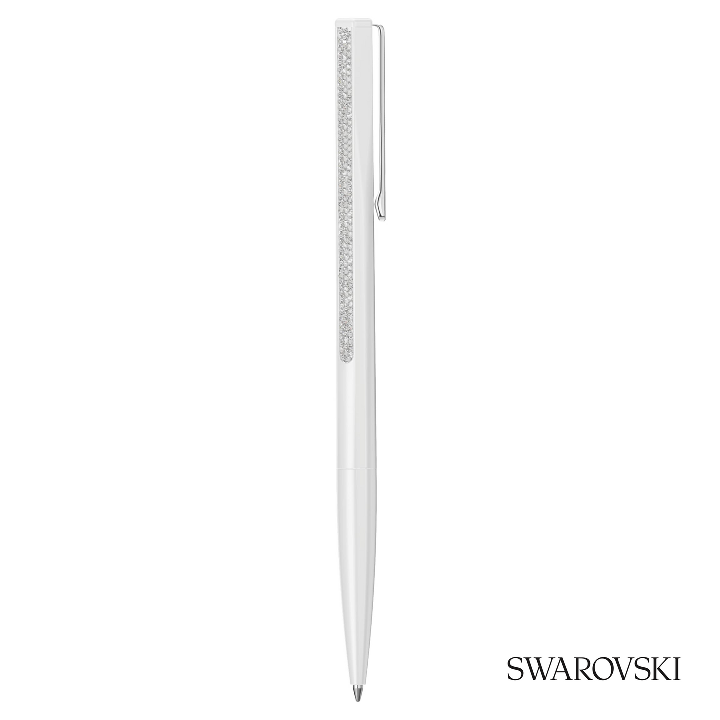 Swarovski Shimmer Ballpoint Pen, White Lacquered, Crystals / Lacquered