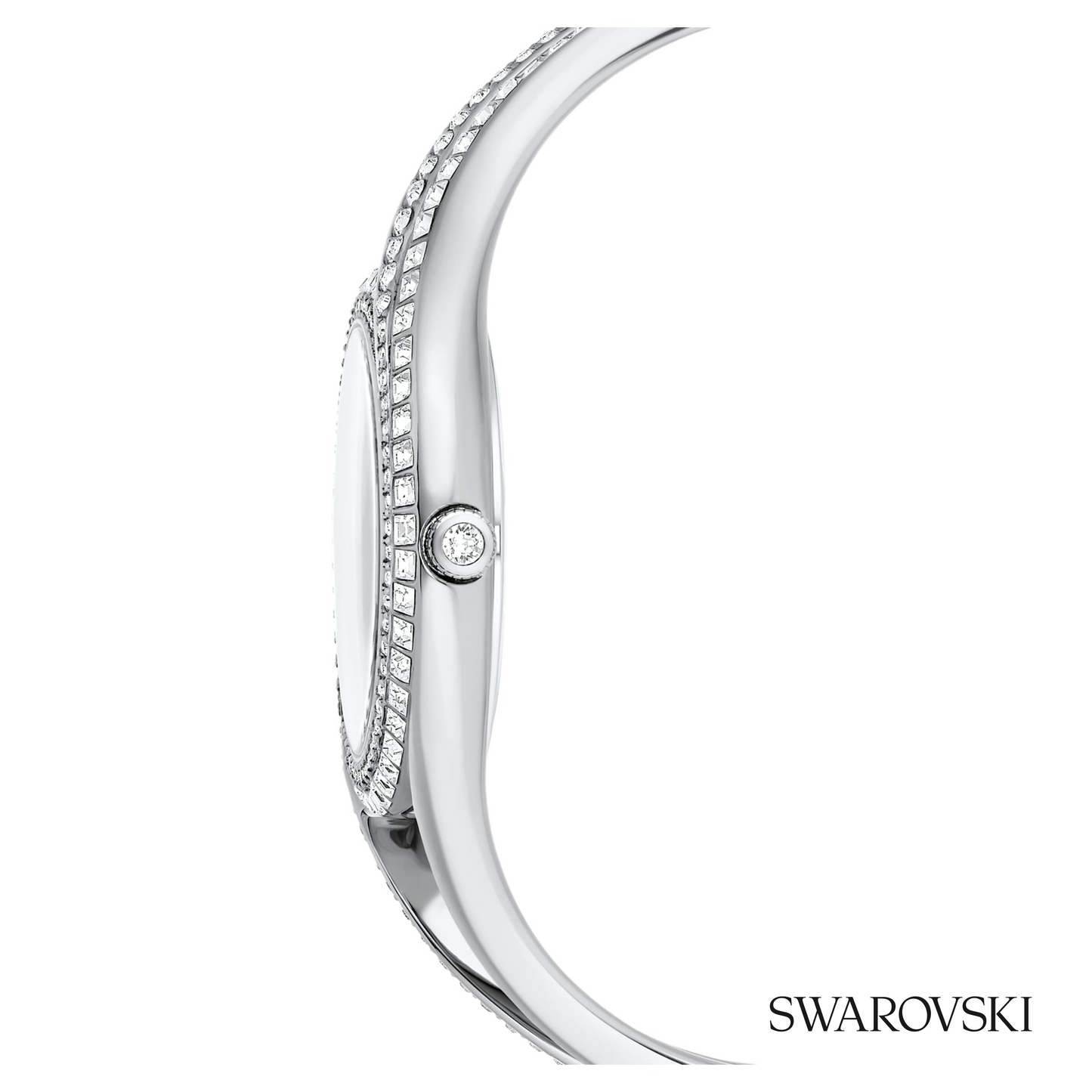 Hyperbola bangle watch, Swiss Made, Metal bracelet