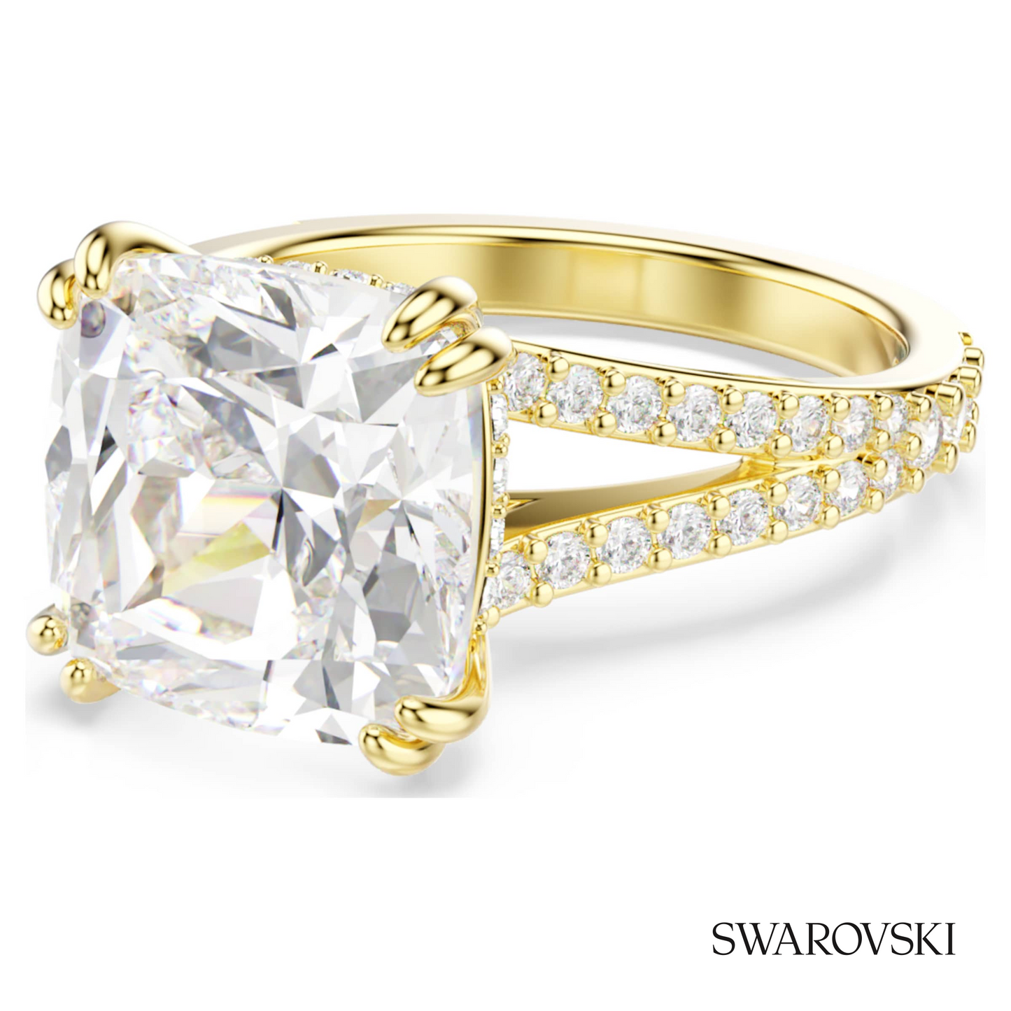 Swarovski Stilla cocktail ring, Square cut, Pave, White – item 5693501 image 5
