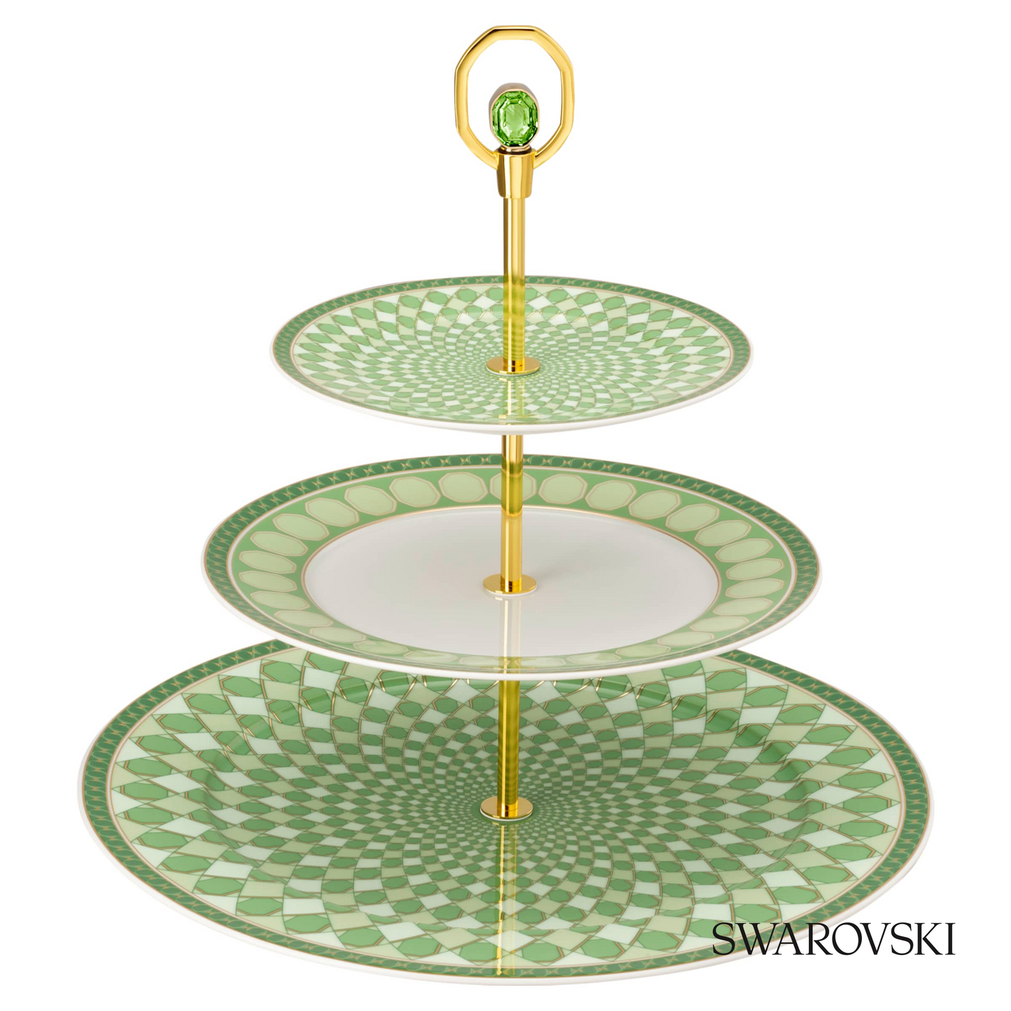 Swarovski Signum etagere, Large, Green – item 5706881