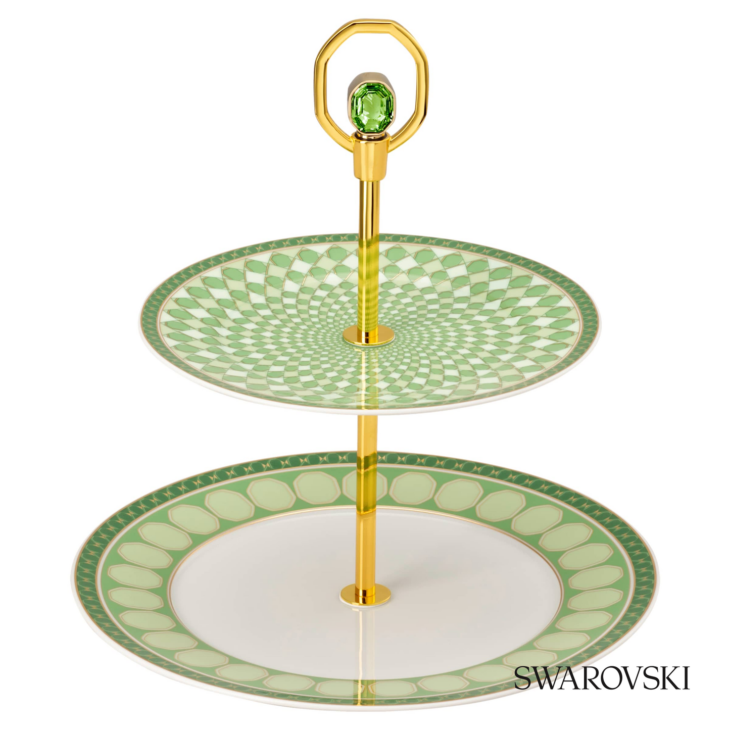 Swarovski Signum etagere, Small, Green – item 5706883