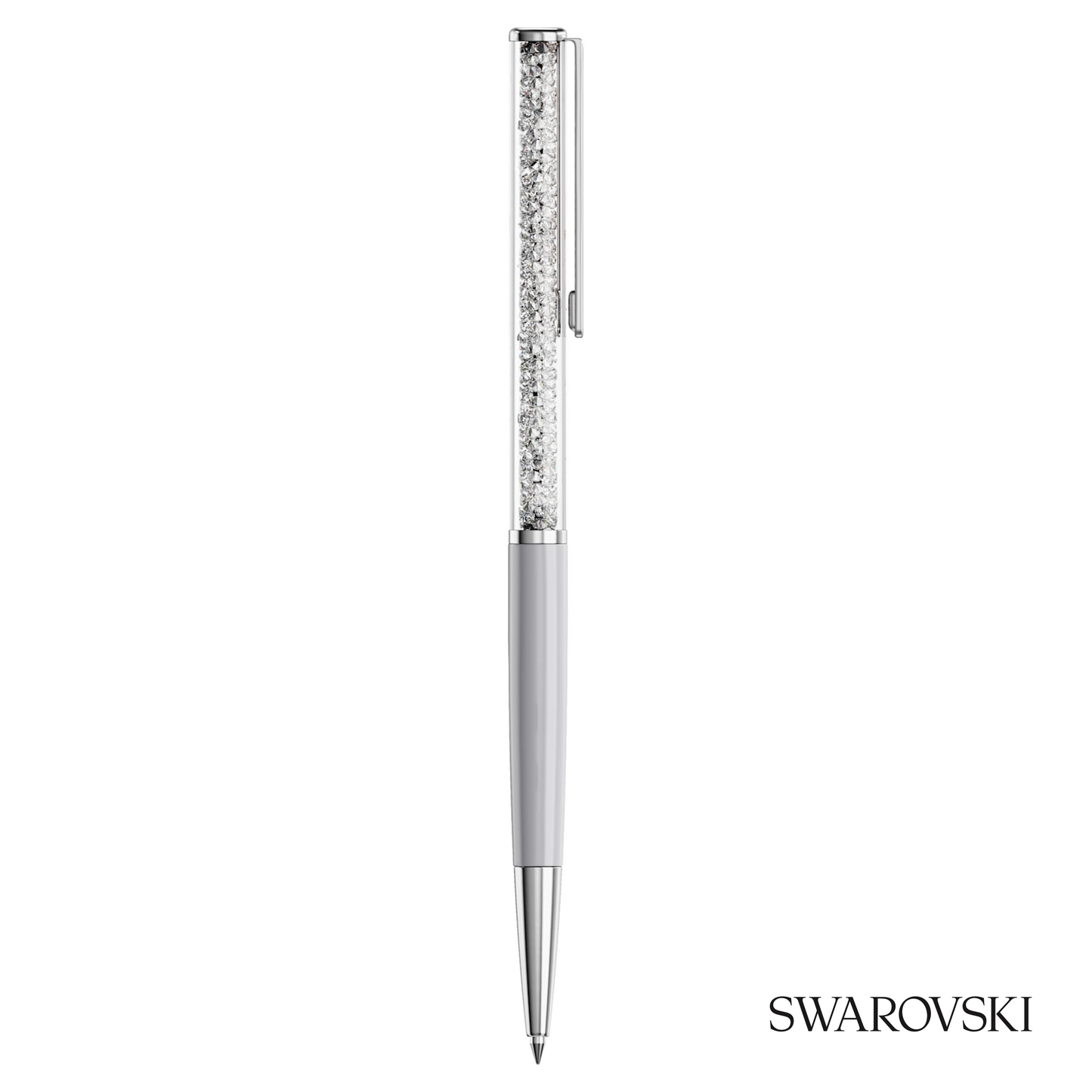 Swarovski Crystalline Ballpoint Pen, Gray, Crystals / Chrome Plated / Lacquered