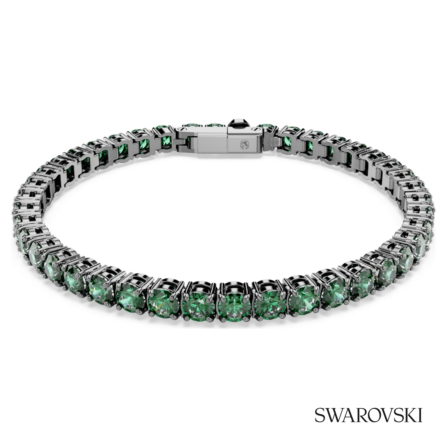Swarovski Matrix Tennis bracelet, Round cut, Green – item 5743444 image 5