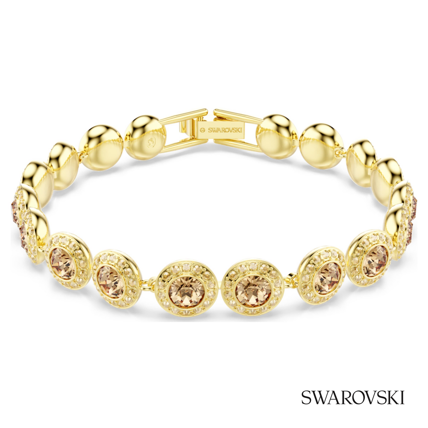 Swarovski Una Angelic bracelet, Round cut, Caramel, 18K – item 5753341 image 5