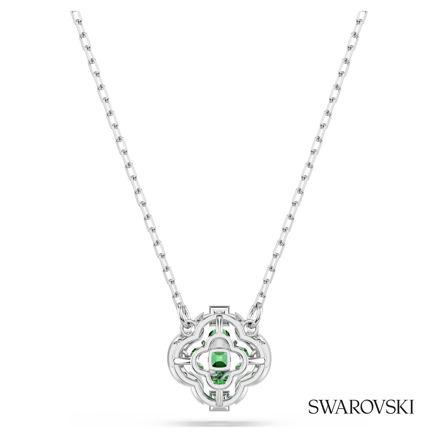 Swarovski Una Angelic pendant, Mixed cuts, Green, Rhodium – item 5757785 image 5