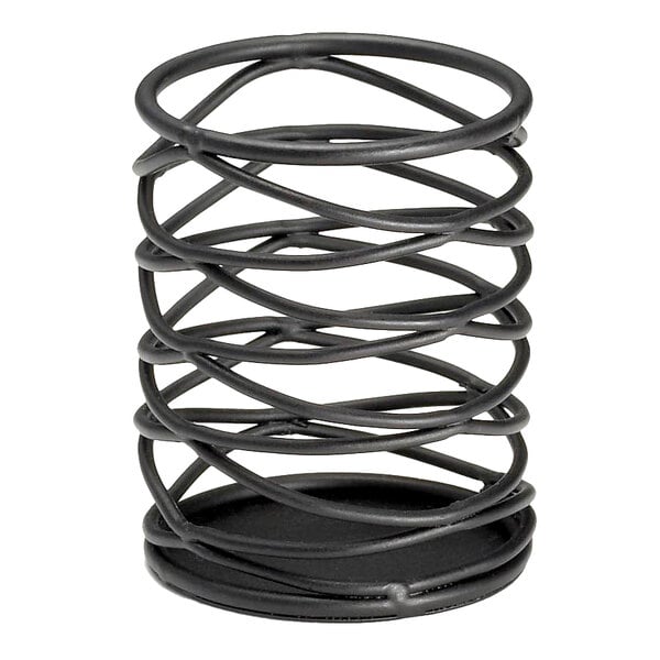 Tablecraft BK155 Artisan 2" x 2 1/2" Black Metal Sugar Caddy – item 808BK155