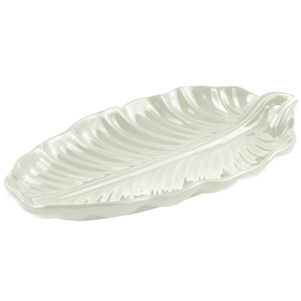 Bon Chef 9800 10" x 5" Ivory Sandstone Serving Platter – item 2019800IV