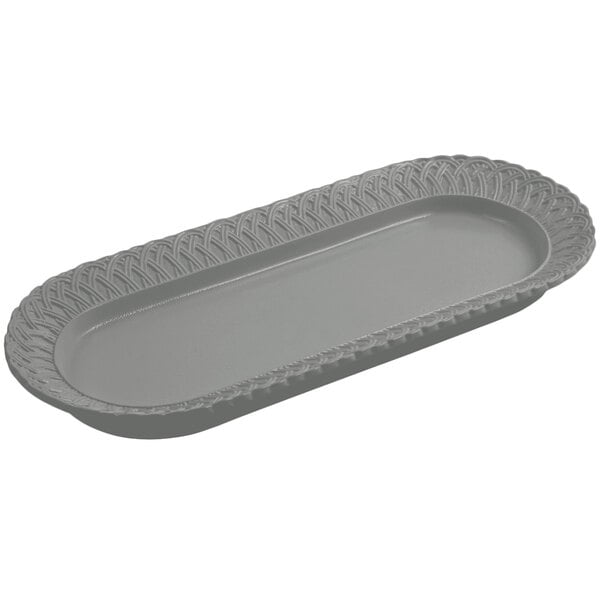 Bon Chef 2310 8" x 18" Platinum Gray Serving Platter – item 2012310PT