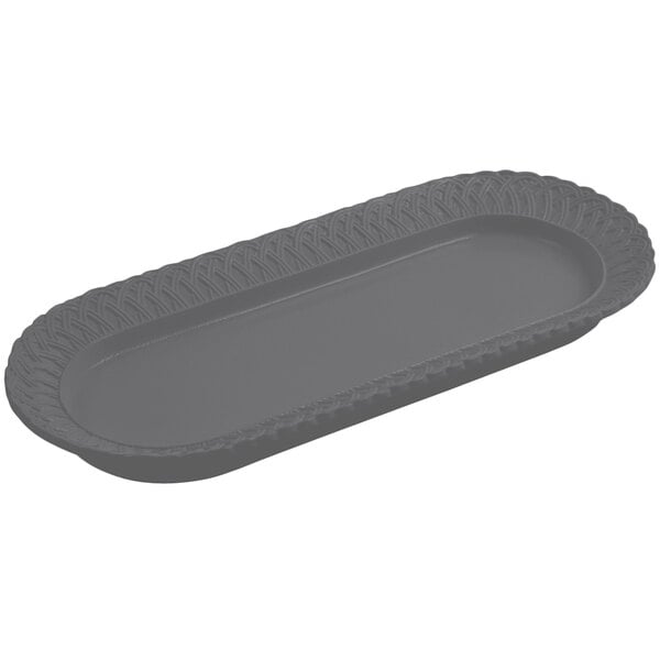 Bon Chef 2310 8" x 18" Smoke Gray Sandstone Serving Platter – item 2012310SG
