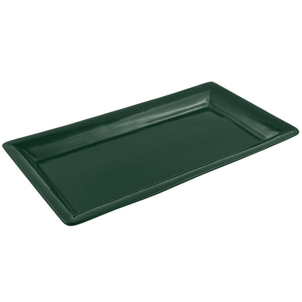 Bon Chef 5057 19" x 10" Hunter Green Sandstone Display Tray – item 2015057HN