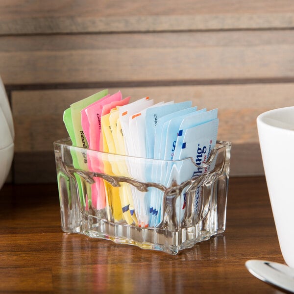 Tablecraft H121 3 1/4" Fluted Glass Sugar Caddy – item 808H121 image 2