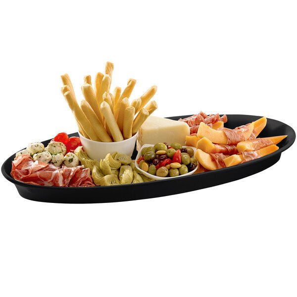Tablecraft CW2210BK Black Cast Aluminum Serving Platter – item 8082210DBK image 2