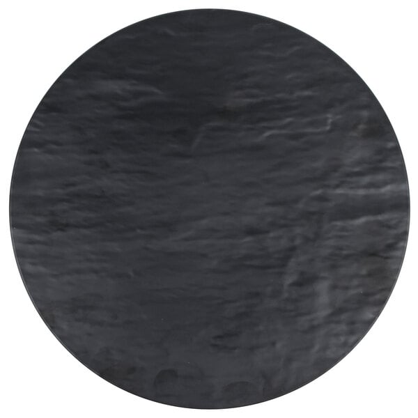 Tablecraft Frostone 13" Round Faux Slate Serving Tray – item 808MG13 image 2