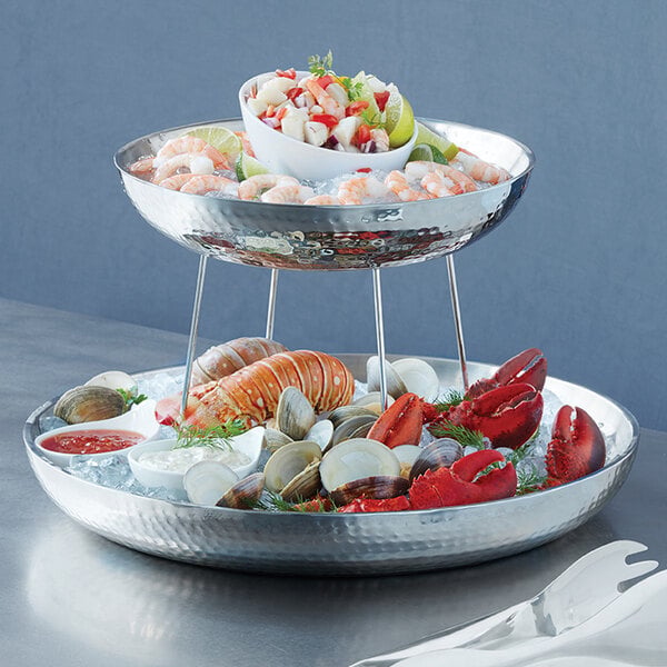 American Metalcraft 68 oz. Double Serving Tray w/ - 12" – item 124DWHSEA12 image 2