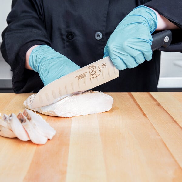 Mercer Culinary Santoku Knife w/ Granton Edge & Blade – item 470M20707 image 2