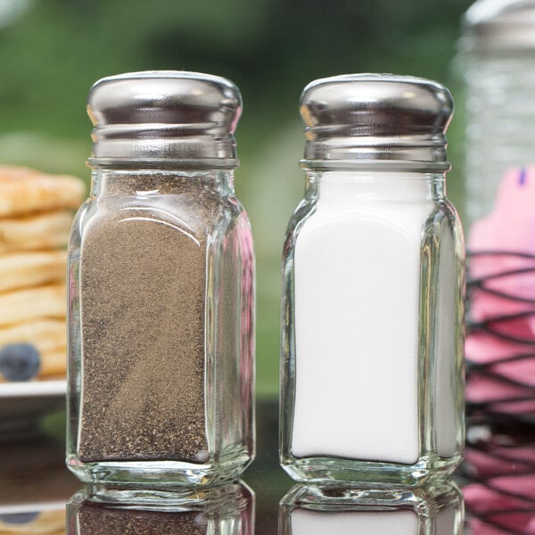 Tablecraft 154S&P-2 3 oz. Square Salt & Pepper Shaker – item 88820272 image 2