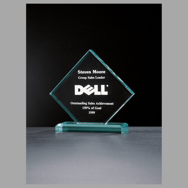 8" x 7.25" Summit Series Diamond Jade Acrylic Award – item A2150