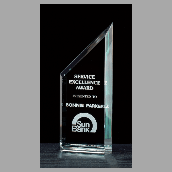 3.25" x 8" Zenith Series Jade Acrylic Free Standing Award – item A6412