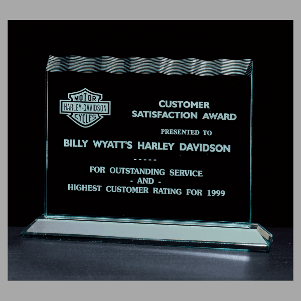 7.5" x 5.25" Tidal Series Jade Acrylic Award – item A6432