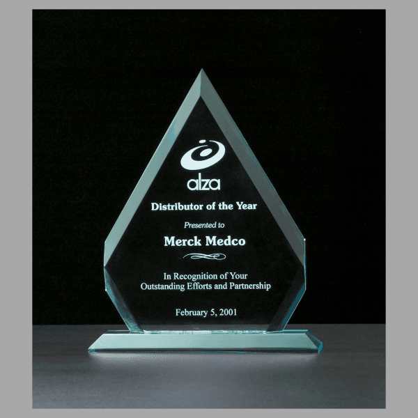 9.125" x 11.25" Diamond Series Jade Acrylic Award – item A6514