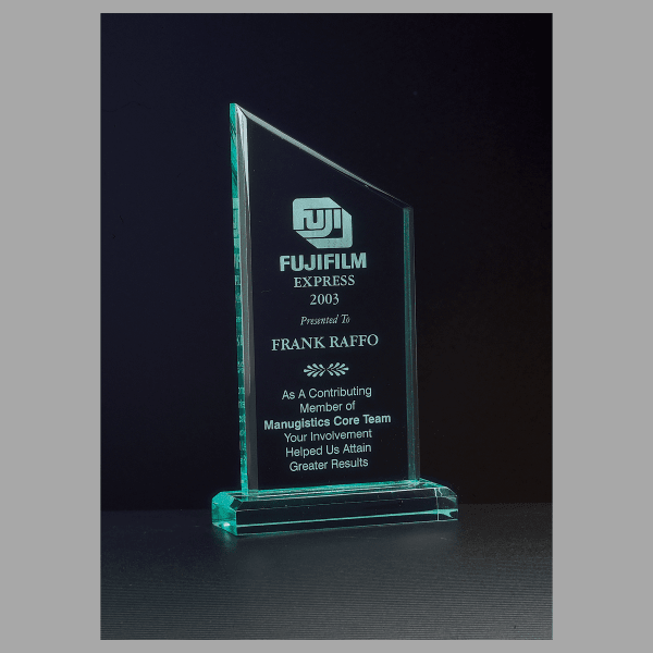 4.75" x 7.75" Zenith Series Jade Acrylic Award – item A6531